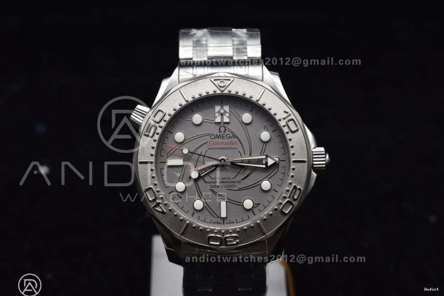 Dial A8807 VSF 300M 1:1 Edition Seamaster Platinum SS on Gray Best Bracelet 007 0405
